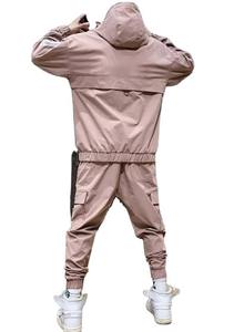 2025 logotipo personalizado de los hombres de 2 piezas ropa de calle cortavientos conjunto de moda multi-bolsillos chándal Joggers para Fitness - Product Image 6