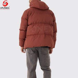 Abrigo de invierno de moda de la mejor calidad para hombre, chaqueta acolchada de burbujas personalizada de talla grande, chaquetas calefactoras con capucha - Product Image 4