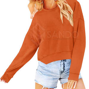 Sudadera corta de alta calidad para mujer, ropa de calle informal, gran oferta para la temporada de invierno con logotipo frontal - Product Image 4