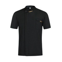 Unisex Chef Uniform Jassen Korte Mouwen Keuken Restaurant Kok Chef Jasje Shirt Ademend Kapper Sushi Kostuums Op Groothandel