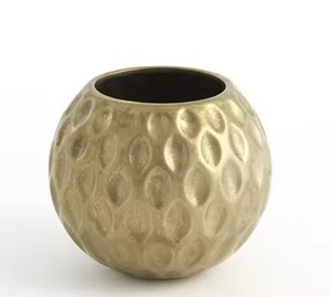 Jarrón de Metal plateado moderno, pieza de acento decorativa hecha a mano para el interior del hogar, arreglo y decoración Floral de mesa - Product Image 1