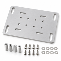 Plaque adaptatrice de montage en aluminium sur mesure pour équipement de communication, support de conversion de motif de trous OEM avec entretoises