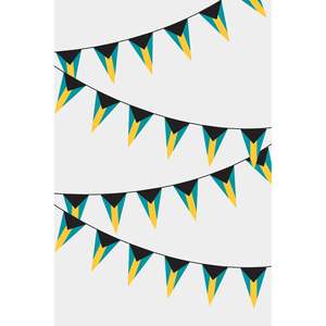 Burlap Triangular Flag Bunting for Celebrations & Events - Product Image 1