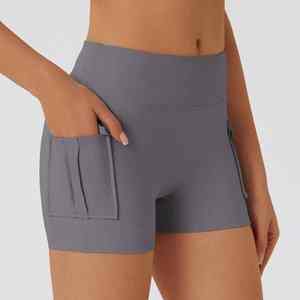 Shorts de Ciclismo de Cintura Alta, Transpirables, Ecológicos y Sostenibles para Mujer, Shorts de Yoga para Gimnasio y Entrenamiento, Levanta Glúteos - Product Image 1