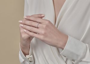 Anillo DE BODA étnico de plata 925 de media eternidad Moissanite Original corte redondo diamante Vermeil promesa fina anillo de boda - Product Image 6