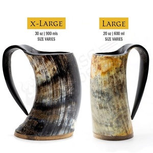 Iking-jarra de cerveza vikinga hecha con cuerno natural de balsas - Product Image 3