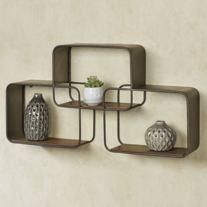 Étagères murales en fer de grande qualité à prix raisonnable pour un style intérieur exclusif mettant en valeur des détails métalliques raffinés - Product Image 1