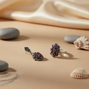 "Fine Zircon <b>Pearl</b> <b>Jewelry</b> <b>Set</b> for Women Classic Gold Plated Earrings & Ring Party Occasion" - Product Image 1