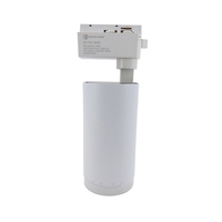 Spot LED sur rail moderne noir/blanc en aluminium 30W zoomable, éclairage COB réglable pour intérieur, galerie, musée, éclairage sur rail LED 220V