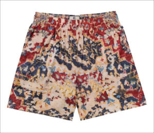 OEM Men's Mid Waist Summer Gym Workout Shorts Custom Logo Sublimation Rug <b>Pattern</b> Printed Elastic Waist Manufacturer Clothing - Product Image 4