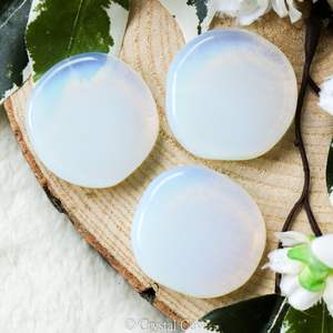 Opalite naturelle lisse forme ovale pierre de paume pour la guérison et la méditation pierre de poche pour l'amour énergie de guérison équilibre émotionnel - Product Image 5