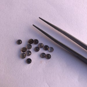 อัญมณีควอทซ์สโมคกี้ทรงกุหลาบตัดกลมขนาด8มม. สีน้ำตาลธรรมชาติ - Product Image 1