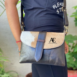 Nuevo bolso de cuero de piel de vaca occidental Real, bandolera, elegante, superventas, estilo único, bandolera para mujer - Product Image 1