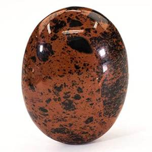 Piedra de Palma de obsidiana de caoba de ágata pulida Natural de alta calidad, artesanías de piedra semipreciosa para mascota Feng Shui - Product Image 1