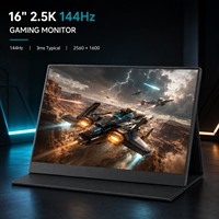 Moniteur de jeu portable 144Hz 16 pouces 2.5K IPS 3ms Type C Mini Écran externe pour PC Ordinateur portable Nintendo Switch