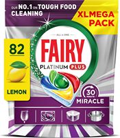 Tablettes pour lave-vaisselle Fairy 30 Minute Miracle Platinum Plus, 82 capsules