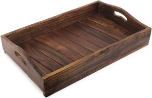Plateau de service en bois adapté aux propriétaires d'animaux de compagnie, idéal pour placer les bols de nourriture et les abreuvoirs de manière propre. - Product Image 6