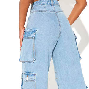 Pantalon en denim décontracté pour femmes en matériau de qualité supérieure et au meilleur design Pantalon en denim pour femmes respirant et réglable en tissu doux - Product Image 5