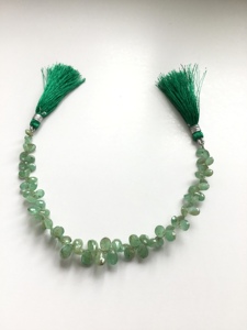 Cuentas de Esmeralda Natural Facetadas en Forma de Gota para la Elaboración de Joyería Fina, Collar de Piedras Preciosas - Product Image 6