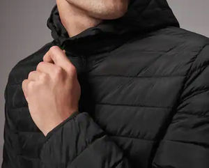 Veste matelassée légère pour homme et femme, à capuche, manches longues, fermeture éclair, col montant, design haut de gamme, veste matelassée pliable - Product Image 6