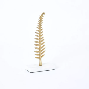 Metal Fern <b>Leaf</b> Sculpture Elegant Decorative Accent for Home and Office - Product Image 1