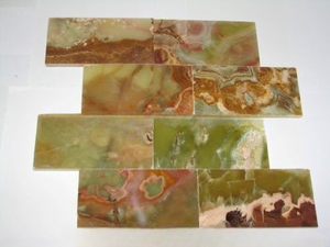 Mosaico de Ónix Verde Multicolor, Mosaico de Piedra de Ónix Natural, Azulejo Decorativo de Lujo para Baño y Cocina - Product Image 3