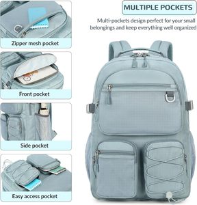 Waterproof Vintage <b>Backpack</b> Unisex 15.6 <b>Laptop</b> Zipper Closure Multifunction Casual Daypack for College & School Use - Product Image 6