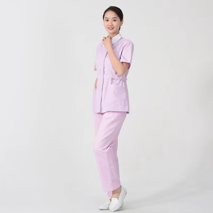 Conjunto de Uniforme Médico de Alta Calidad para Mujer, Blusa y Pantalón de Tela Cómoda y Fácil de Lavar, con Logotipo Personalizado - Product Image 6