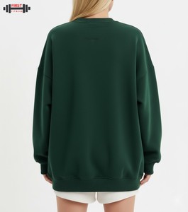 Sudadera con Capucha de Invierno para Mujer, Logotipo Personalizado en la Parte Delantera, Hombros Caídos, Manga Larga, Alta Calidad, Negra, Estilo Casual Urbano, Talla Grande - Product Image 2