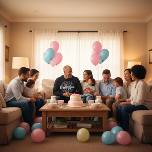 เสื้อยืดโปรโมชั่นแขนยาวสำหรับงานเปิดเผยเพศลูกน้อย คุณปู่ คุณย่า หรือคุณพ่อคุณแม่ในอนาคต - Product Image 1