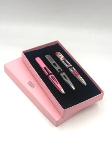 New Style Best Product Different Styles Eyebrow Tweezers <b>Silver</b> Tip Stainless Steel With Your Own Custom Logo Beauty Instruments - Product Image 4