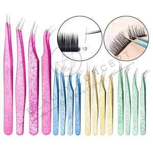 Pincettes d'extension de cils personnalisées en acier inoxydable de bonne qualité avec des couleurs contrastées Pointe pointue-Beauty Concept International - Product Image 6