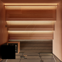 Sauna Traditionnel Modulaire d'Extérieur pour 3-5 Personnes, Kit de Cabane de Jardin DIY en Bois Thermique, Spa à Domicile