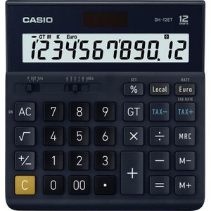 Calculadora de Escritorio Solar de 151 x 29 x 159 mm, Negra, para CASIO, con Batería Solar Compacta DH-12ET - Product Image 1