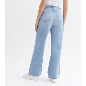 Casual Loose Fit Frayed Denim <b>Overalls</b> High Waisted Baggy for <b>Women</b> Straight Cut Urban Streetwear Breathable Eco-Friendly - Product Image 5