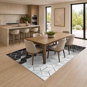 <b>RUGS</b> DEPOT LXDP-0597 Wholesale <b>Charcoal</b> <b>Grey</b> Designer Pattern Digital Printed Machine Washable Chenille Area <b>Rug</b> Non Slip - Product Image 4