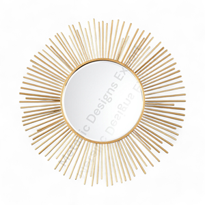 Admirable Color blanco brillante Metal pared espejo arte para decoración del hogar nuevo diseño a precios al por mayor - Product Image 4