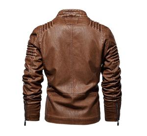 Chaquetas de hombre de calle teñidas lisas de cuero puro, nueva chaqueta de cuero personalizada para hombre, alta calidad, precio al por mayor para invierno - Product Image 2