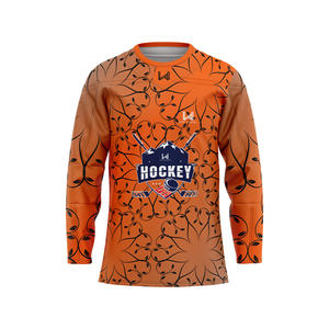 Camisetas de Hockey sobre Hielo Personalizadas, Transpirables, con Estampado por Transferencia de Calor, 100% Poliéster, Profesionales, Unisex para Adultos, con Nombres de Equipos Personalizados - Product Image 2