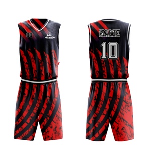 Maillots de basket-ball personnalisés sublimés bon marché, respirants, sans manches, avec logo, uniformes de basket-ball, ensembles de basket-ball - Product Image 3
