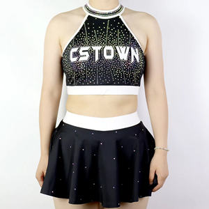 Fabricante Cheerleading Practice Wear Cheer Bra con All-star Cheerleader Practice Uniform Sexy Falda - Product Image 2