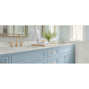 Composant en quartz cristallin Calacatta Fiorèssa de qualité supérieure, design moderne, grande dalle pour applications murales et de cuisine - Product Image 2