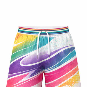 Pantalones Cortos Deportivos de Malla Sublimada para Hombre, Ropa Deportiva Flexible para Entrenamiento de Baloncesto y Torneos Deportivos - Product Image 3