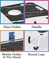 Table d'ordinateur portable polyvalente avec support de quai Table d'étude Table de lit pliable et portable ergonomique