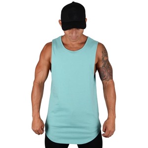 Camisetas sin mangas de gimnasio personalizadas para hombre, precio al por mayor, chaleco transpirable que absorbe el sudor para correr, camiseta de talla grande de punto y patrón impreso - Product Image 1