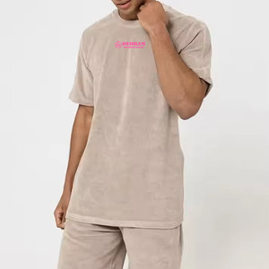 Conjunto de Verano para Hombre de Alta Calidad con Estampado DTG Personalizado, Camiseta y Pantalones Cortos de Talla Grande, Estilo Vintage Lavado a la Piedra, 100% Algodón, 200 GSM, Behram - Product Image 6