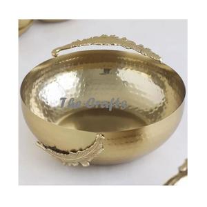 Tazón Decorativo de Acero Inoxidable y Latón con Diseño de Hojas, Forma Redonda, para Chocolate y Frutos Secos, a Bajo Precio - Product Image 4