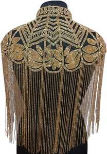 เสื้อคลุมประดับด้วยลูกปัดและเลื่อมประดับด้วยลูกปัดสายที่แขวนอยู่ที่คอเสื้อผ้าเทศกาลสวยงาม - Product Image 4