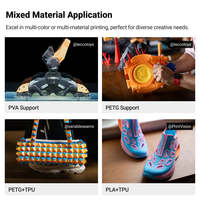 Imprimante 3D Snapmaker U1 à 4 têtes d'impression, technologie DLP, utilisation industrielle, laboratoire et dentaire, compatible avec le filament PLA, application Snapmaker