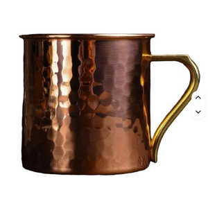 Taza de cobre puro más vendida con mango de latón Taza de agua y jugo de calidad premium con artículos de utilidad de acabado antiguo - Product Image 6